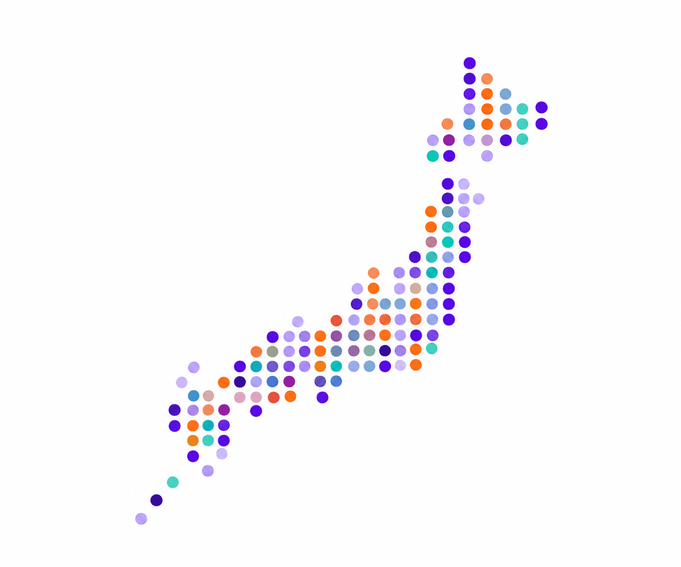 Dot map of Japan